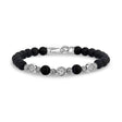 Midnight Shield Bead Bracelet | 4MM - Mens Steel Bead Bracelets - The Steel Shop