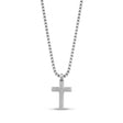 Mini Beveled Edge Cross Pendant - unisex pendant - The Steel Shop