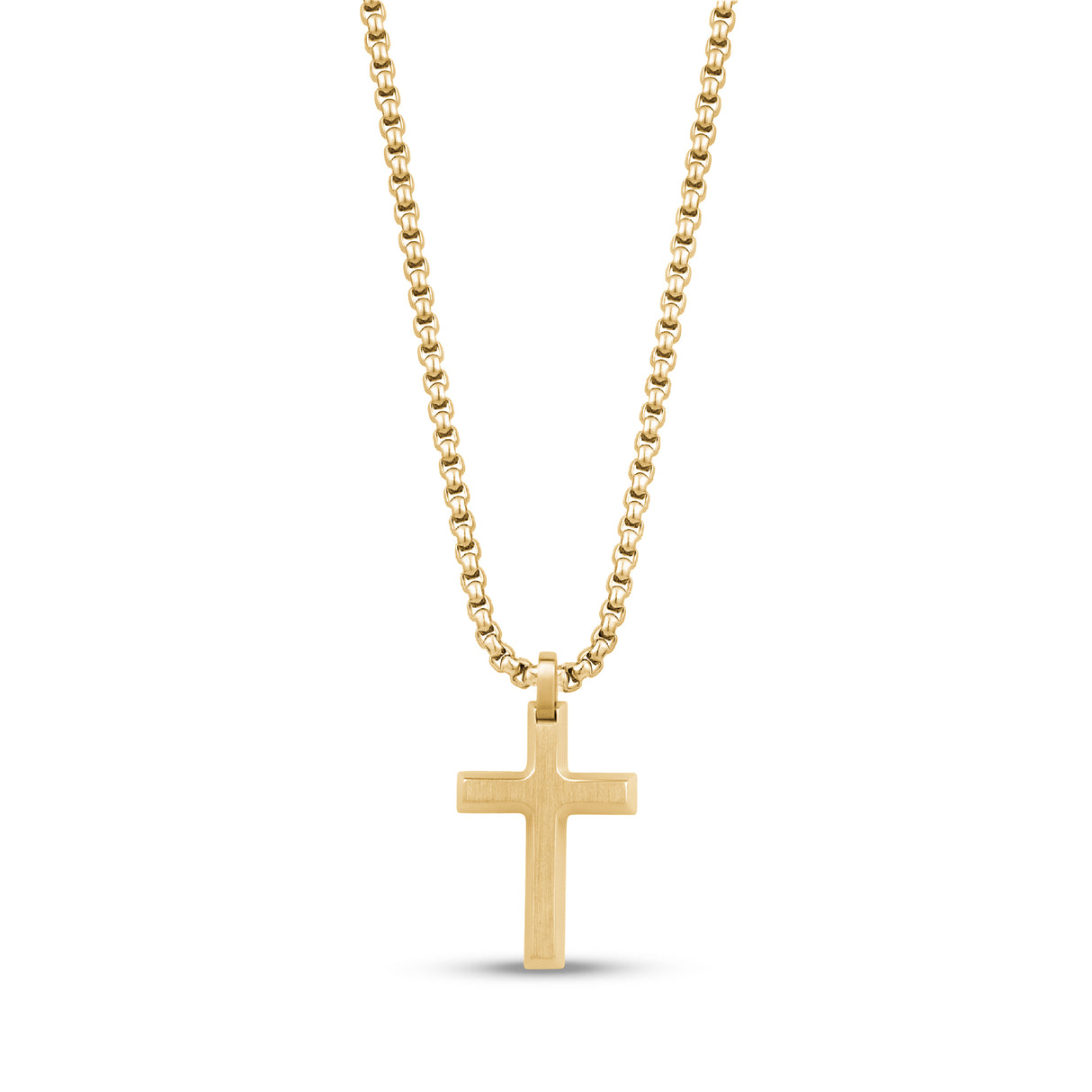 Mini Beveled Edge Cross Pendant - unisex pendant - The Steel Shop