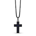 Stone Set Cross Pendant - Men Pendant - The Steel Shop