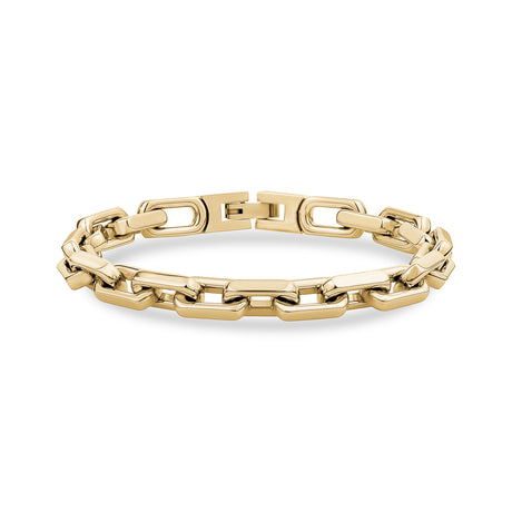 7mm Gold elongated link bracelet for men（男性用細長いリンクブレスレット