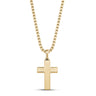 メンズペンダント - ゴールドベベルエッジ彫刻可能な十字架のペンダント