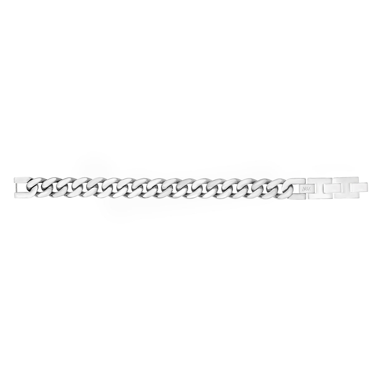メンズスチールブレスレット - 14mm Chunky Steel Cuban Link Chain Bracelet