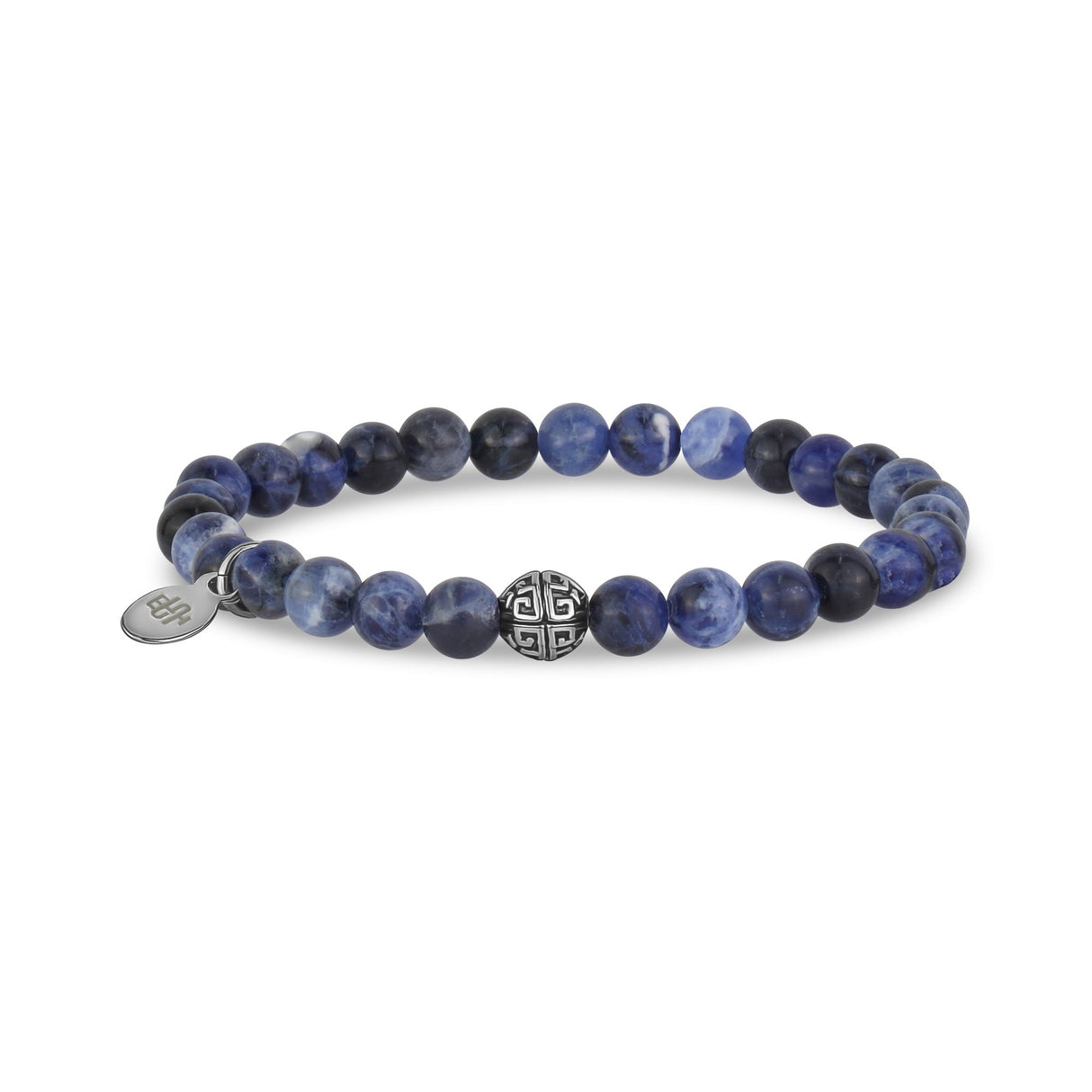 ユニセックス数珠ブレスレット - 6mm Blue Sodalite Stretch Bead Bracelet