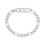 ユニセックス・スチール・ブレスレット - 7mm Figaro Link Engravable Bracelet