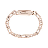 ユニセックス・スチール・ブレスレット - 9mm Rose Gold Figaro Link Engravable Bracelet