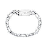 ユニセックス・スチール・ブレスレット - 9mm Figaro Link Engravable Bracelet