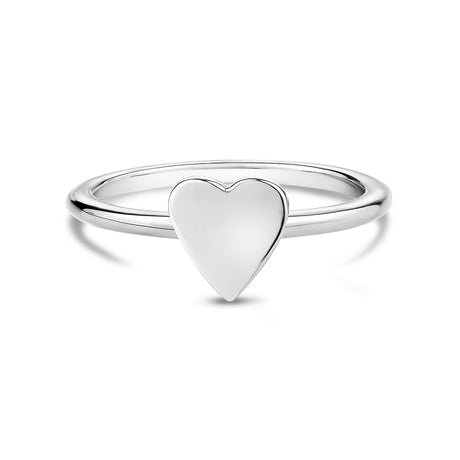 女性用リング - Minimal Stainless Steel Engravable Heart Ring（ミニマル ステンレス スティール エングレービング可能ハート リング