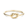 女性用リング - Minimal Gold Steel Love Knot Ring