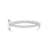 女性用リング - Minimal Twisted Band Engravable Hamsa Ring（ミニマル ツイスト バンド エングレーバー ハムサ リング