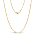 Women's Necklaces - 4mm Gold Herringbone Chain Necklaces