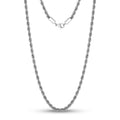 Women's Necklaces - 4mm Women's Twisted Rope Steel Chain Necklaces