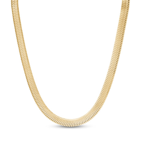 レディースネックレス - 6mm Gold Herringbone Chain