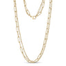 Women's Necklaces - Gold Double Chain Paperclip Steel Necklaces